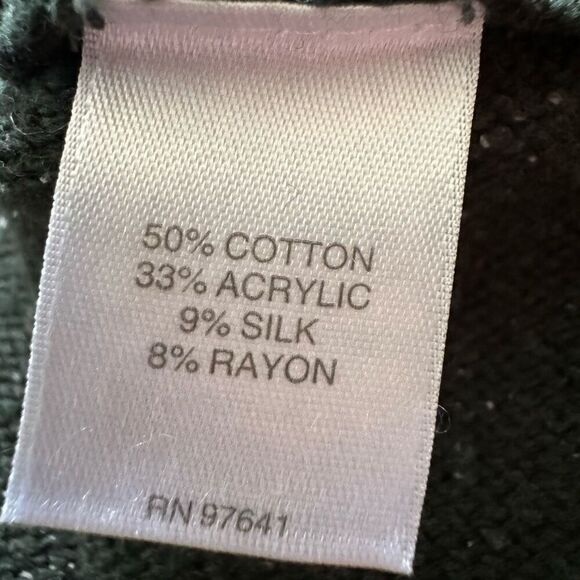 J. Jill Women’s Green Sweater Size Large Cotton Blend Essential Style Speckled - Picture 11 of 12